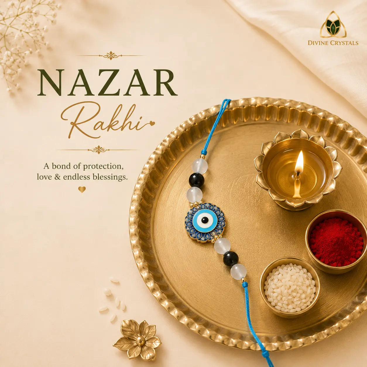 Nazar Crystal Rakhi
