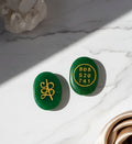 Green Aventurine Zibu Symbol Coin