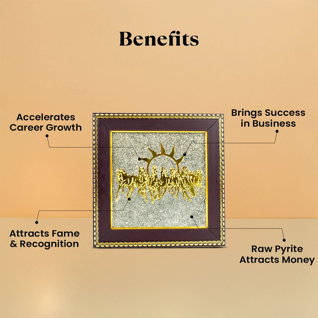Pyrite Frame with 7 Horses